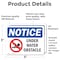 Signmission Under Water Obstacle Sign With Symbol, 5 in W x Rectangle, Vinyl Decal OS-2PACK-NS-D-35-L-18760 - alternate 5